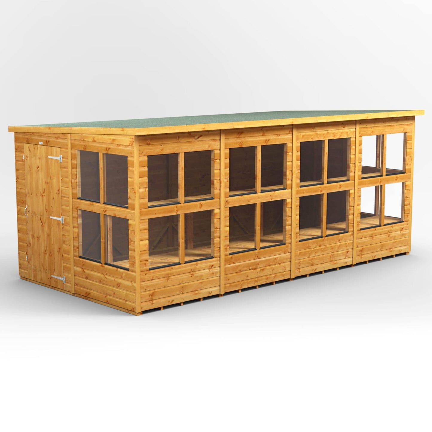 Holz-Gewächshaus mit Pultdach