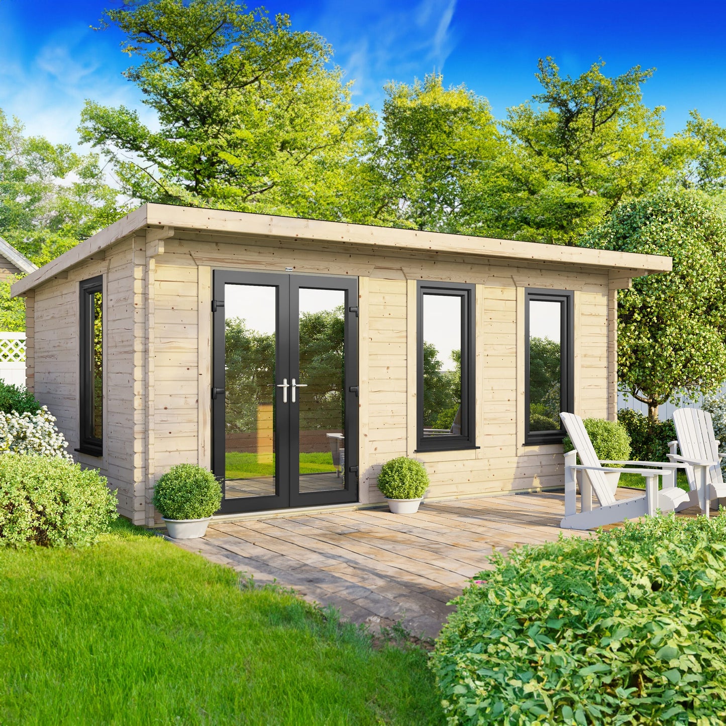 Pent Log Cabin