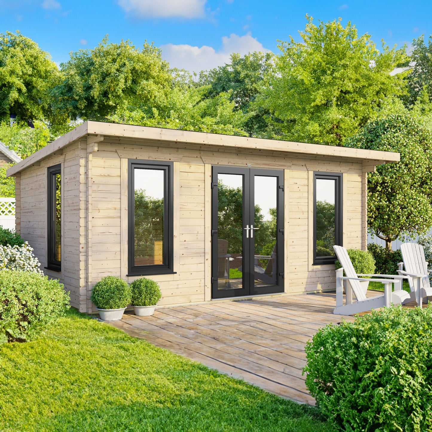 Pent Log Cabin