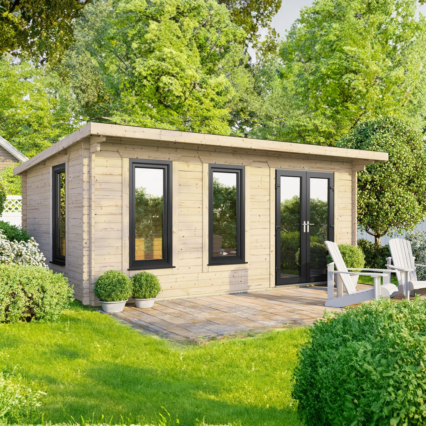 Pent Log Cabin