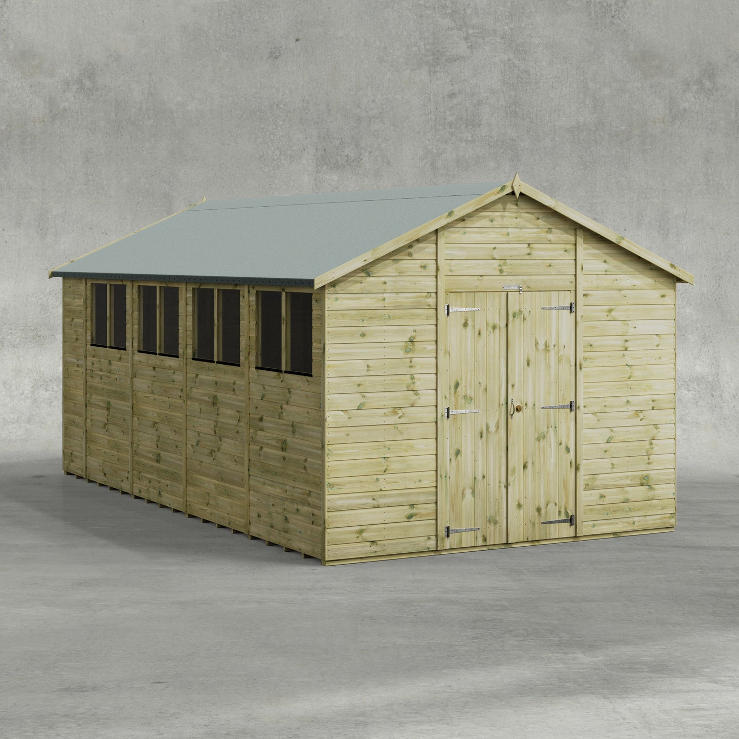 Premium Gartenhaus mit Satteldach