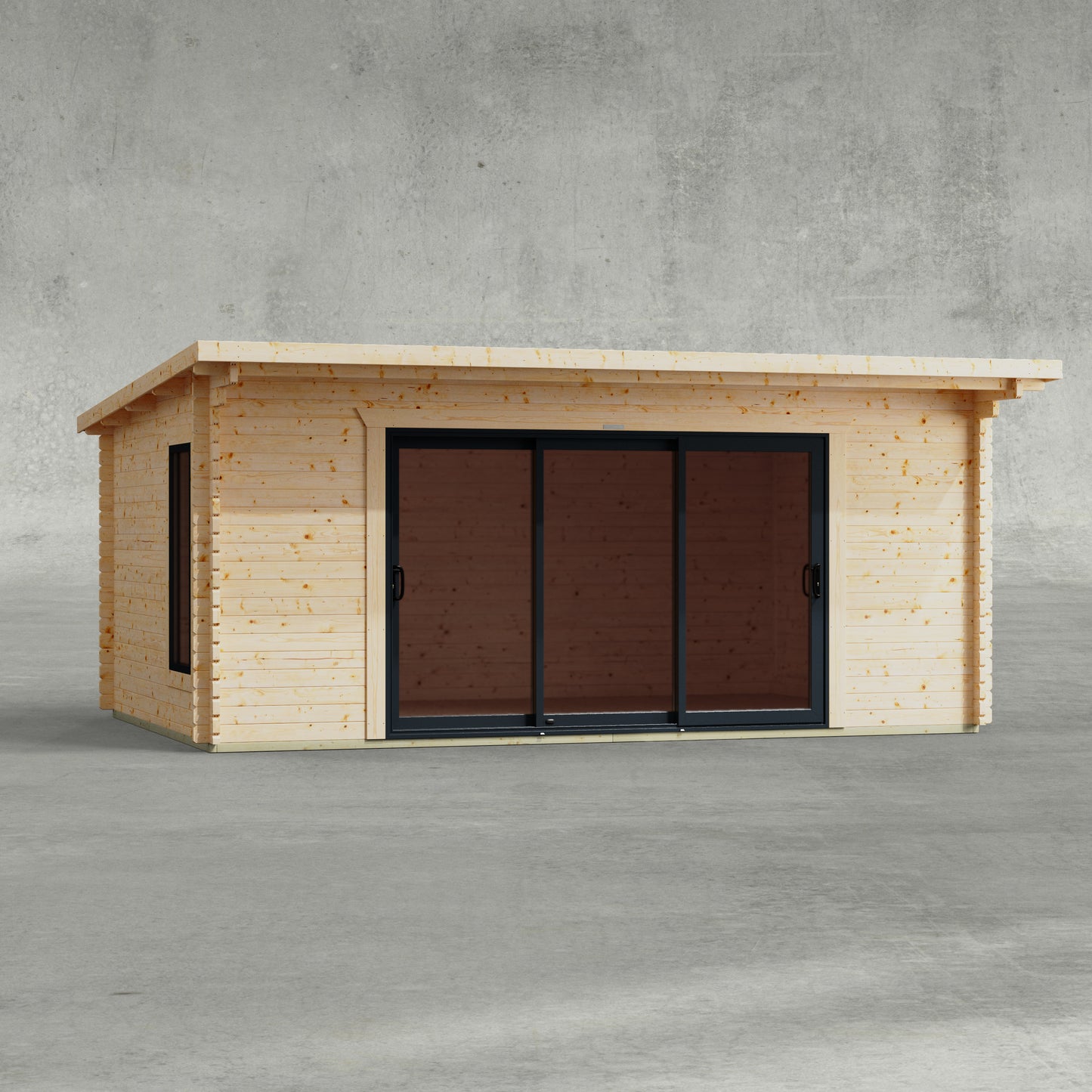 Pent Aluminium Log Cabin