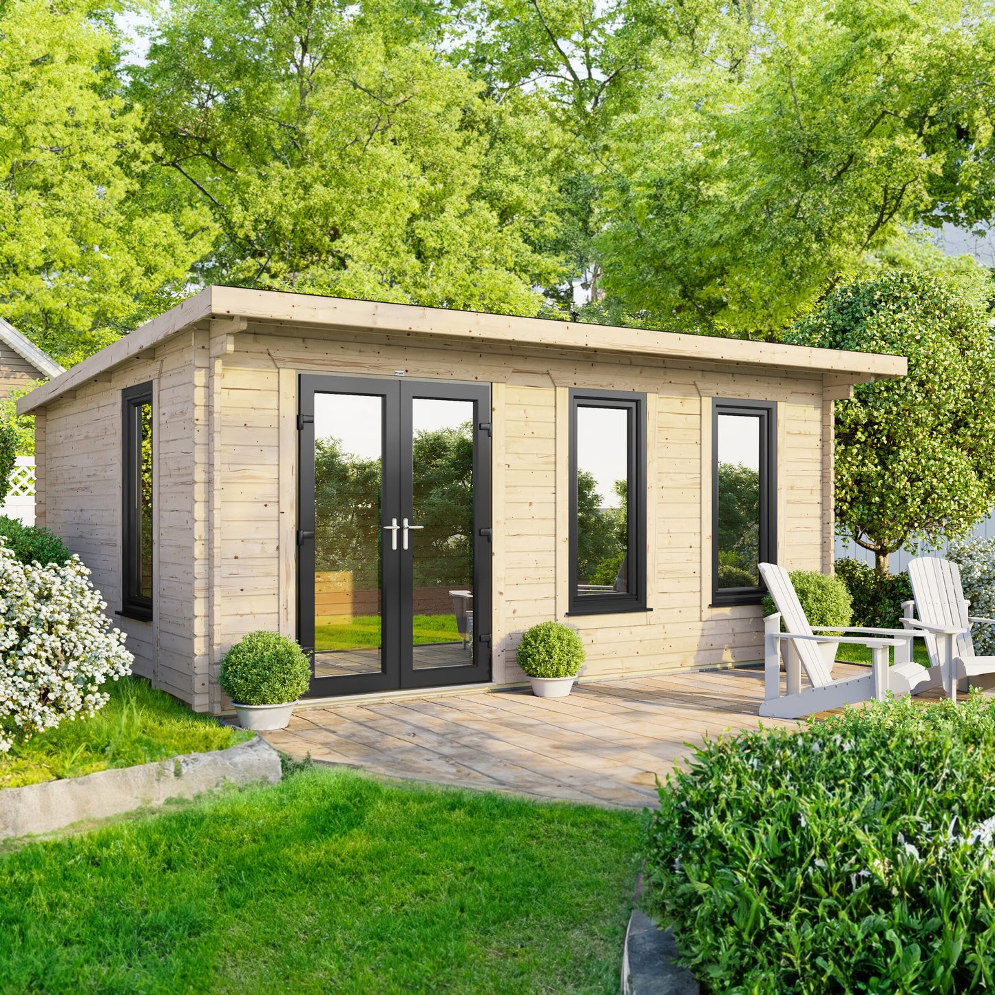Pent Log Cabin