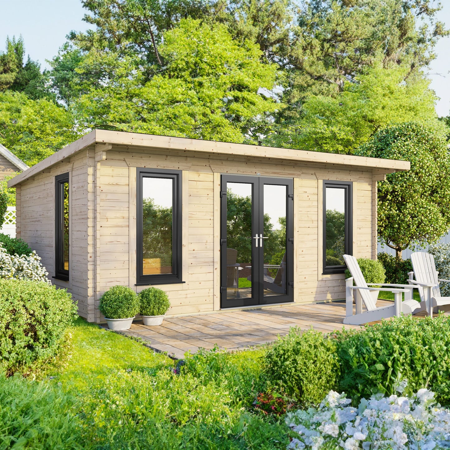 Pent Log Cabin