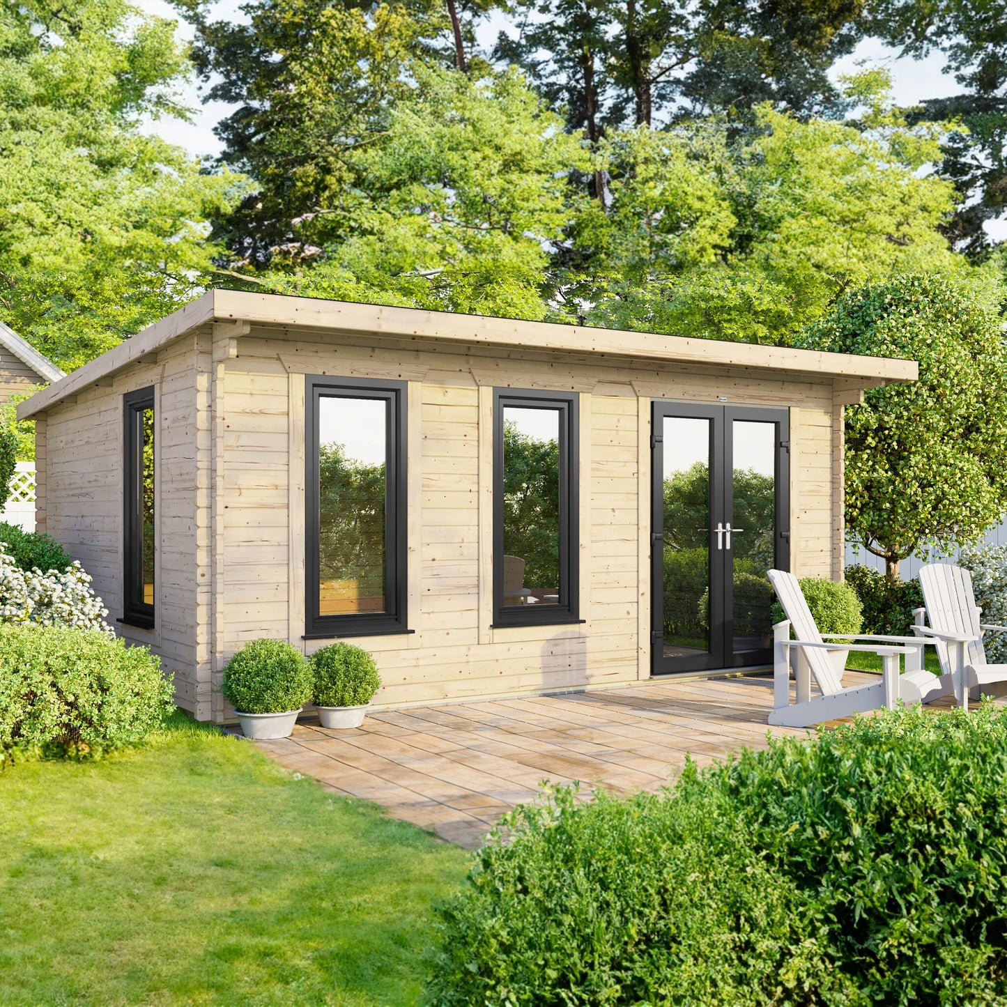 Pent Log Cabin