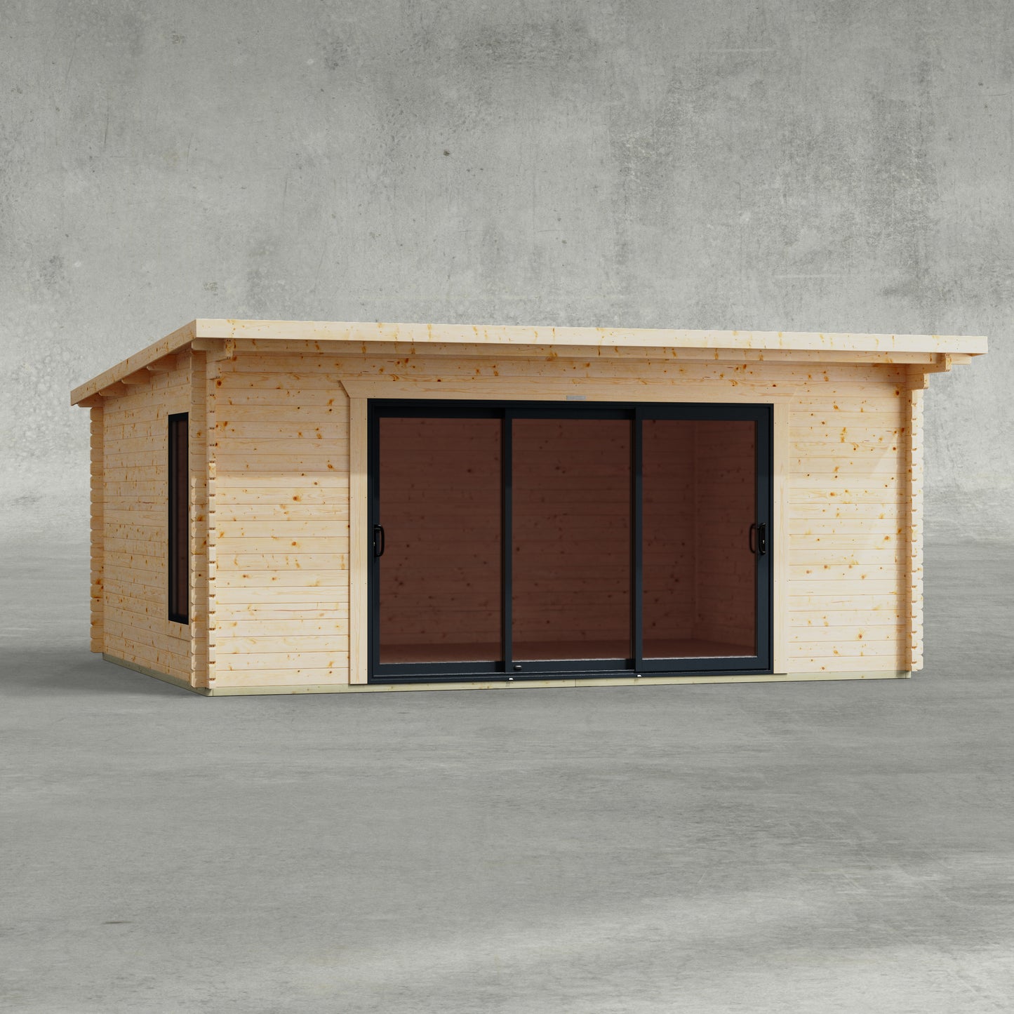 Pent Aluminium Log Cabin