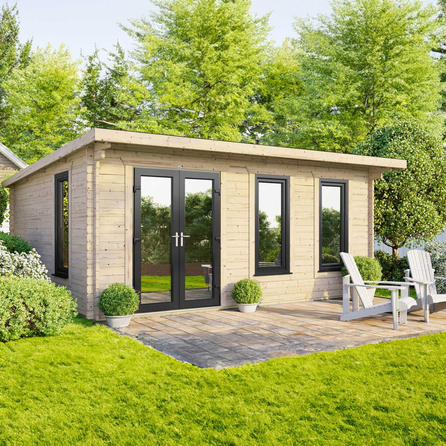 Pent Log Cabin