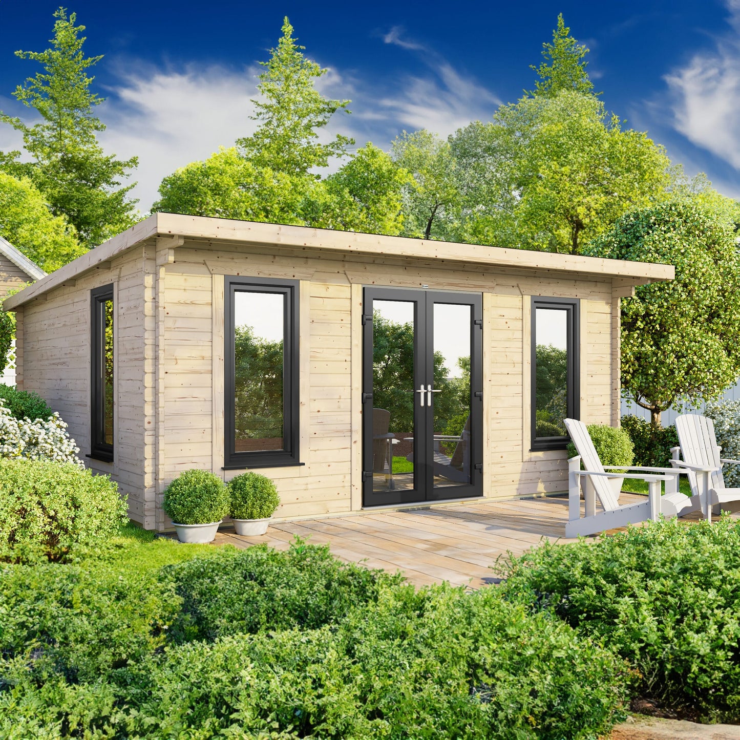 Pent Log Cabin