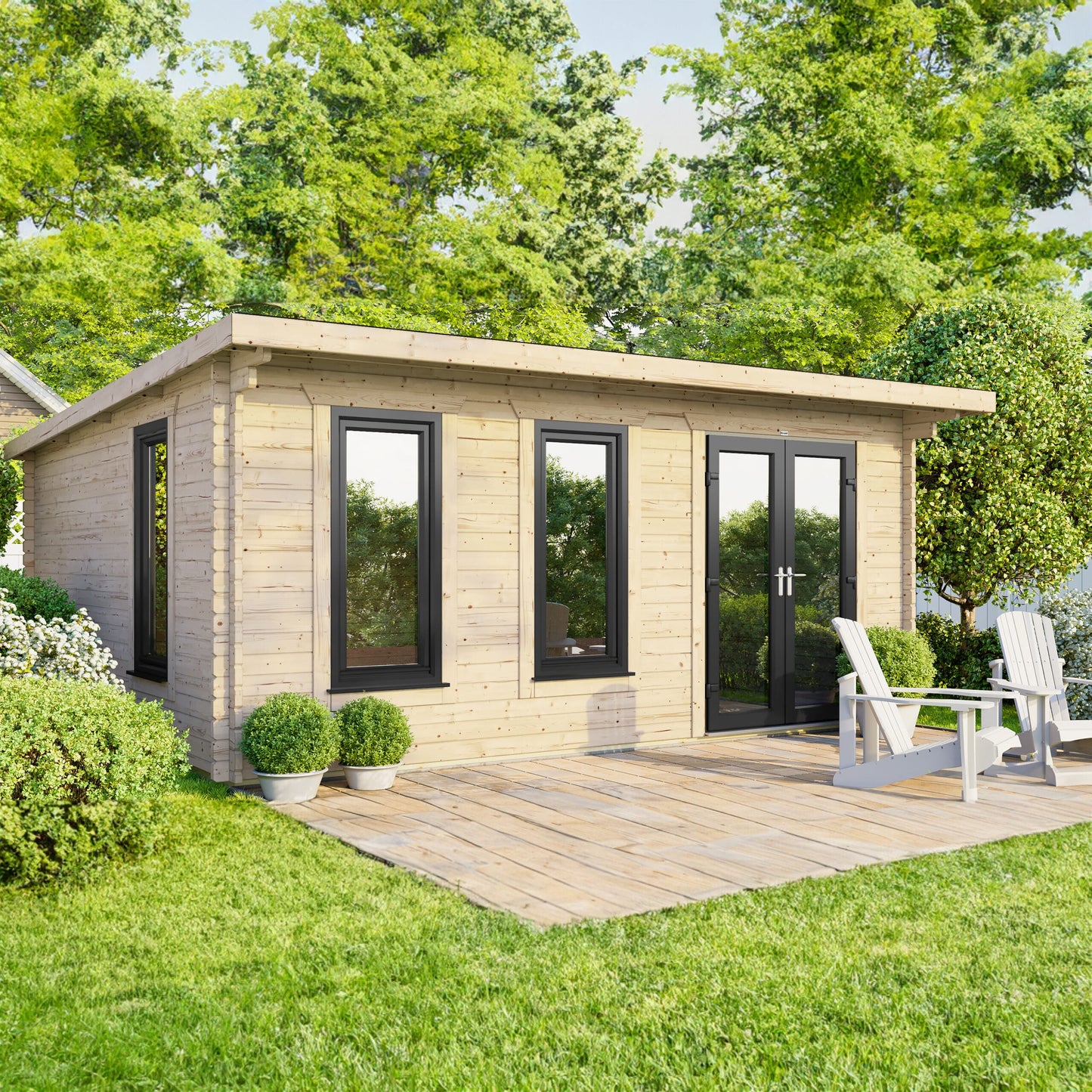 Pent Log Cabin