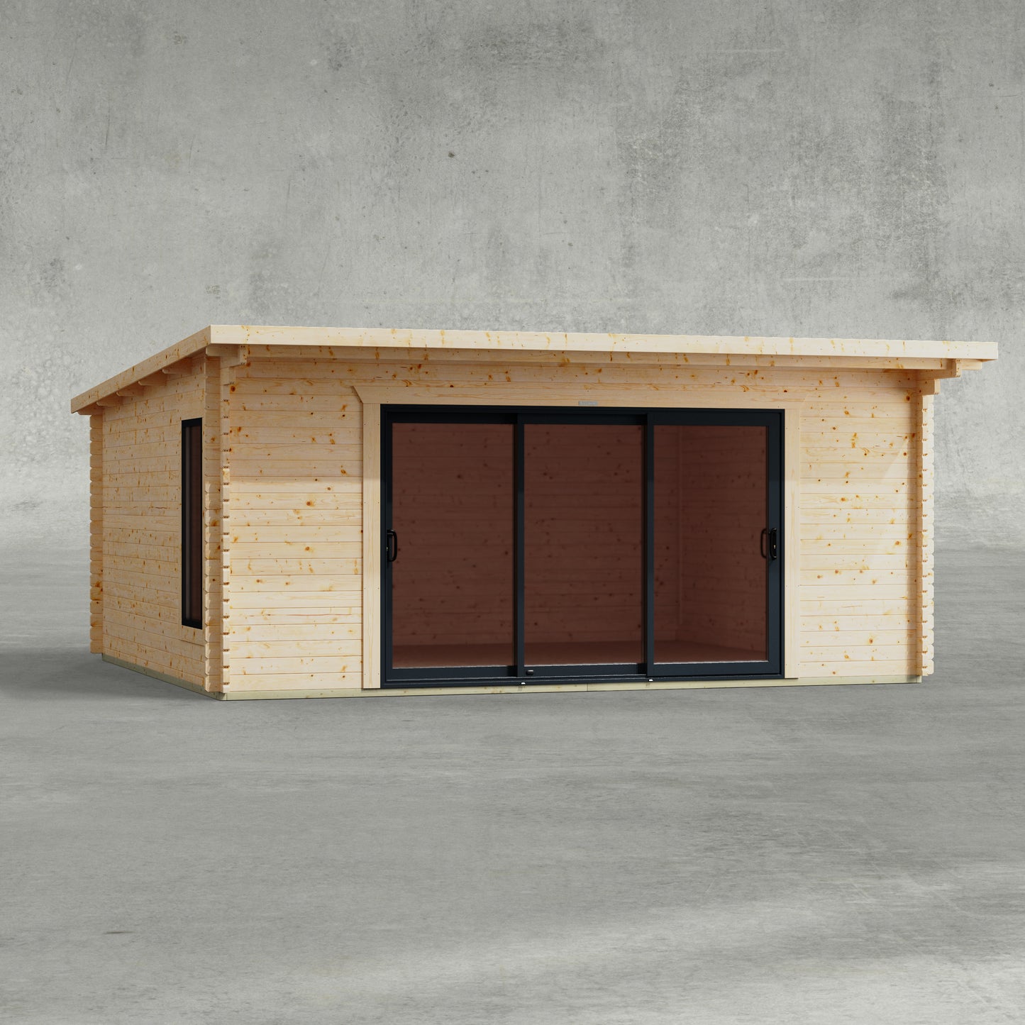 Pent Aluminium Log Cabin