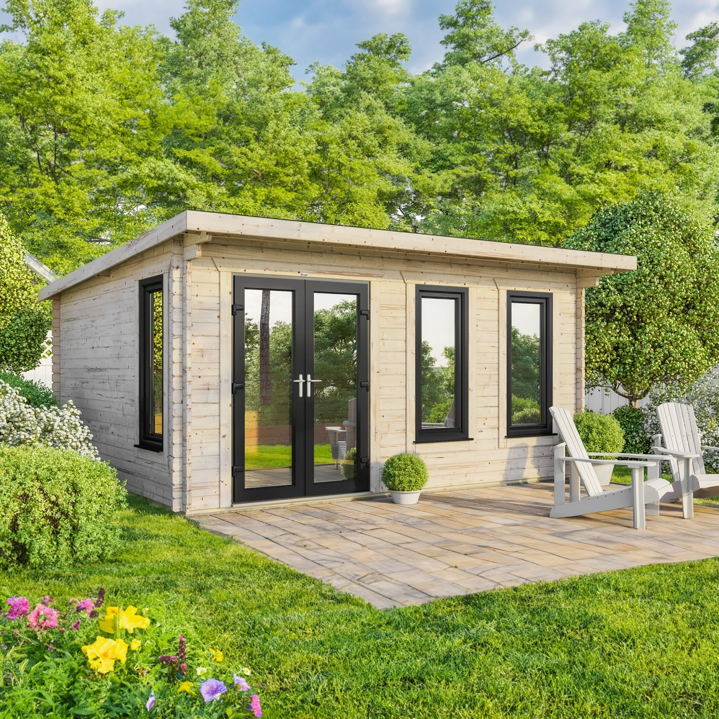 Pent Log Cabin