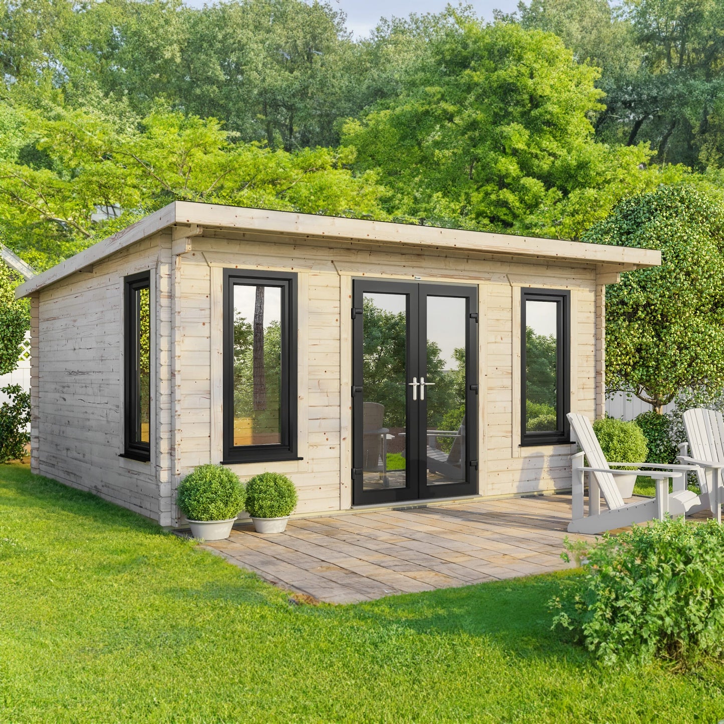 Pent Log Cabin