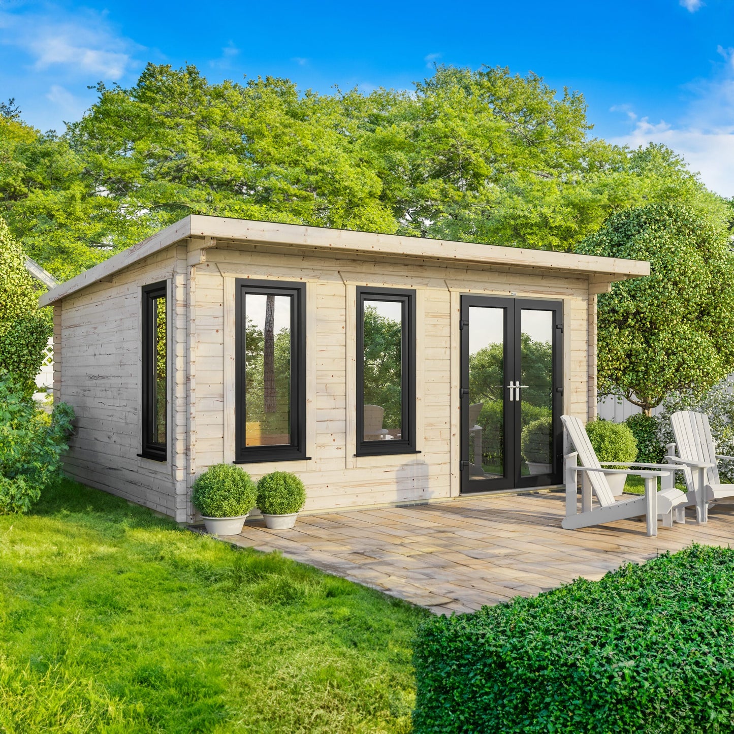 Pent Log Cabin