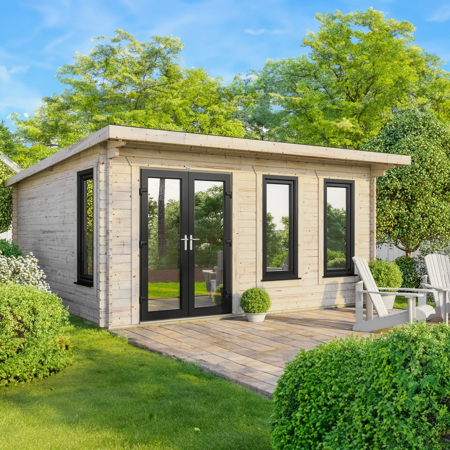 Pent Log Cabin