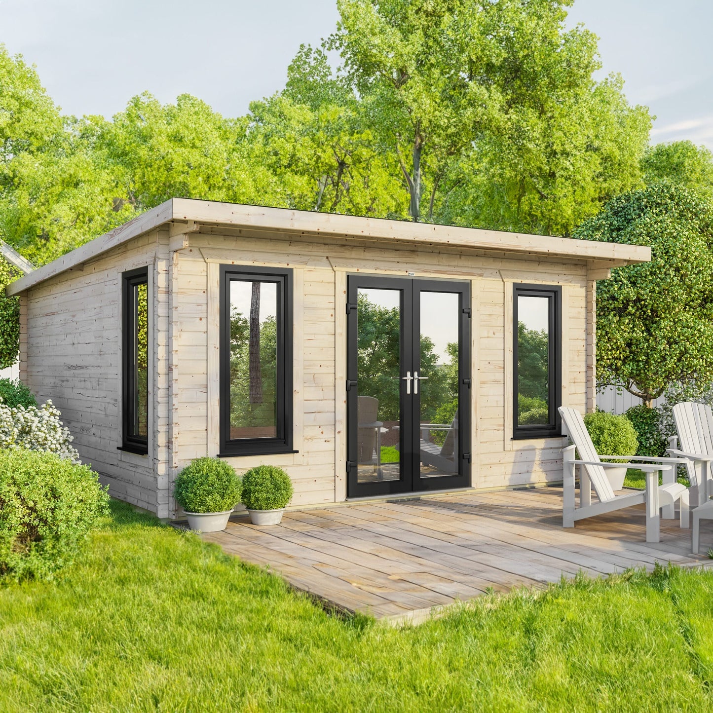 Pent Log Cabin