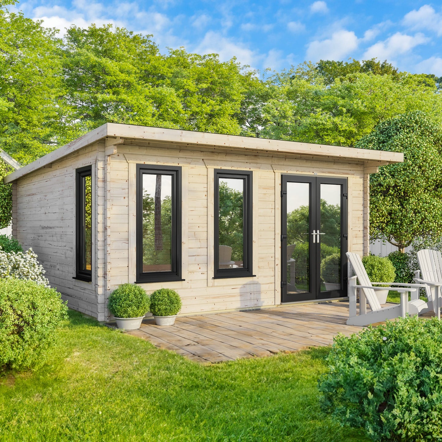 Pent Log Cabin