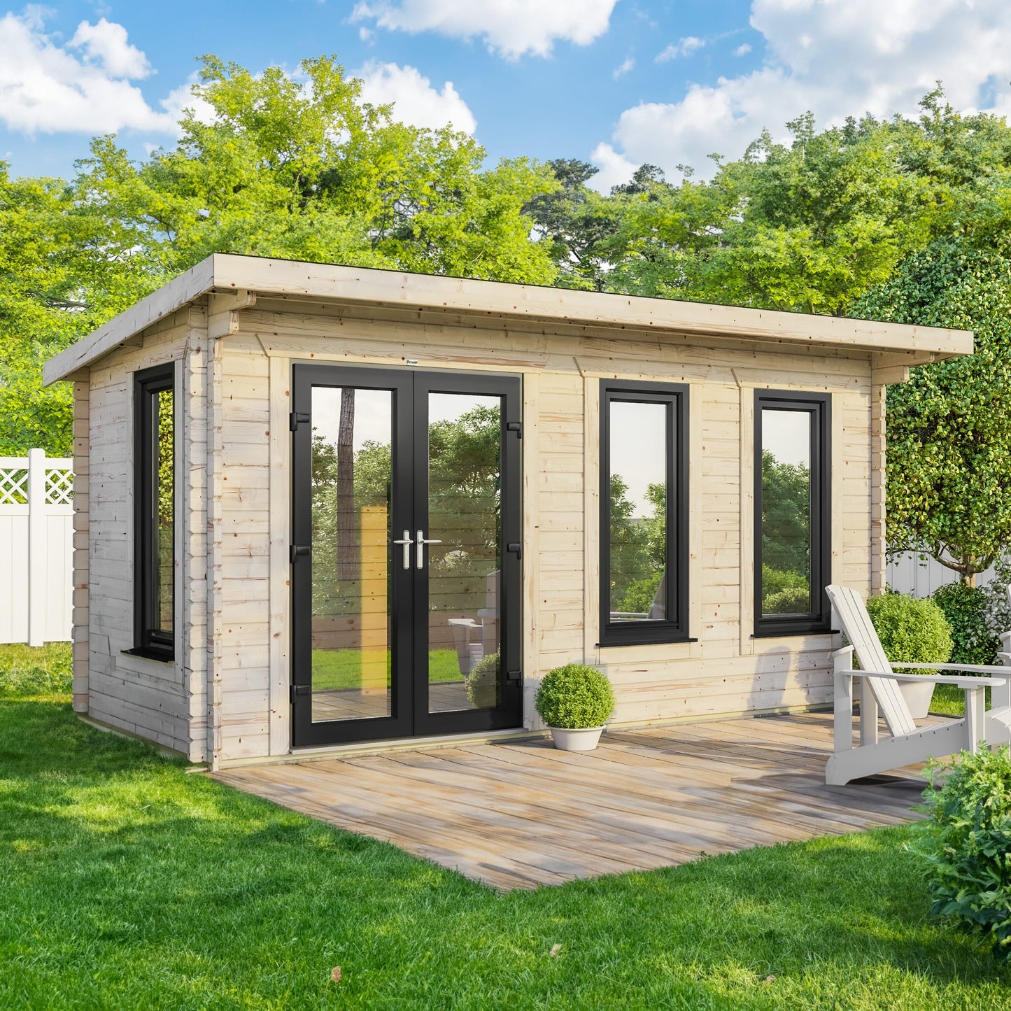 Pent Log Cabin