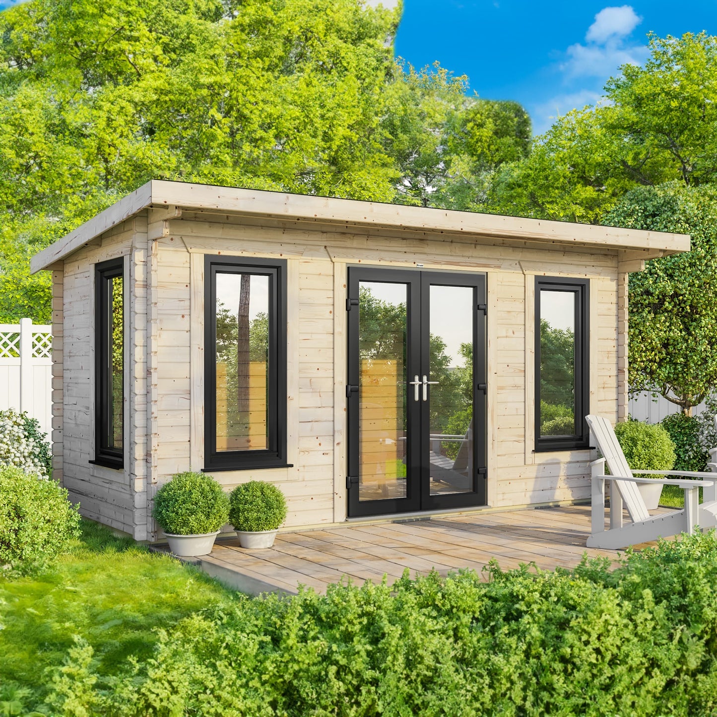 Pent Log Cabin