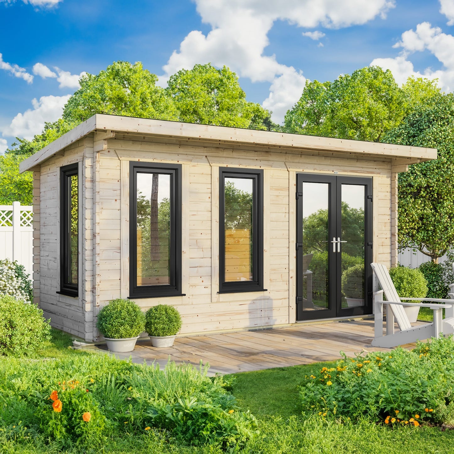 Pent Log Cabin