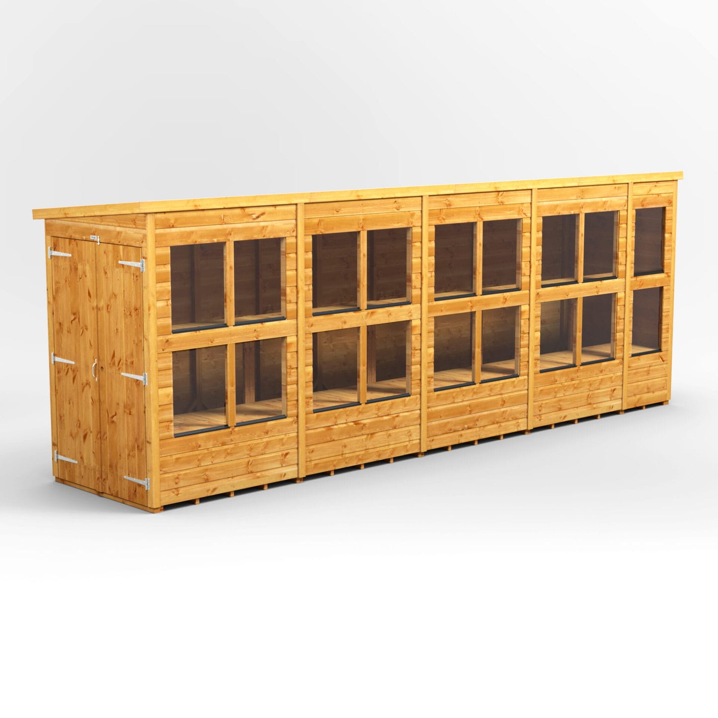 Holz-Gewächshaus mit Pultdach