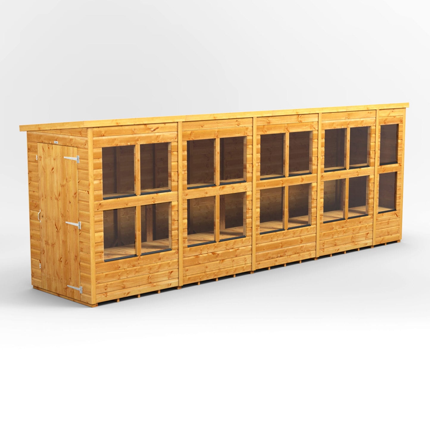 Holz-Gewächshaus mit Pultdach