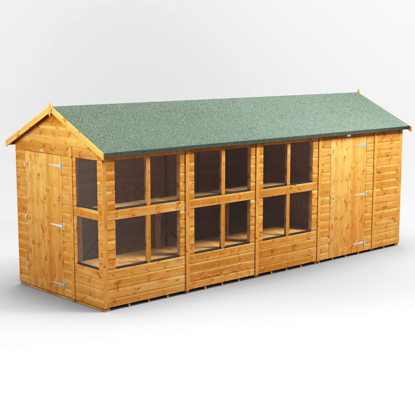 Kombi-Holz-Gewächshaus mit Satteldach