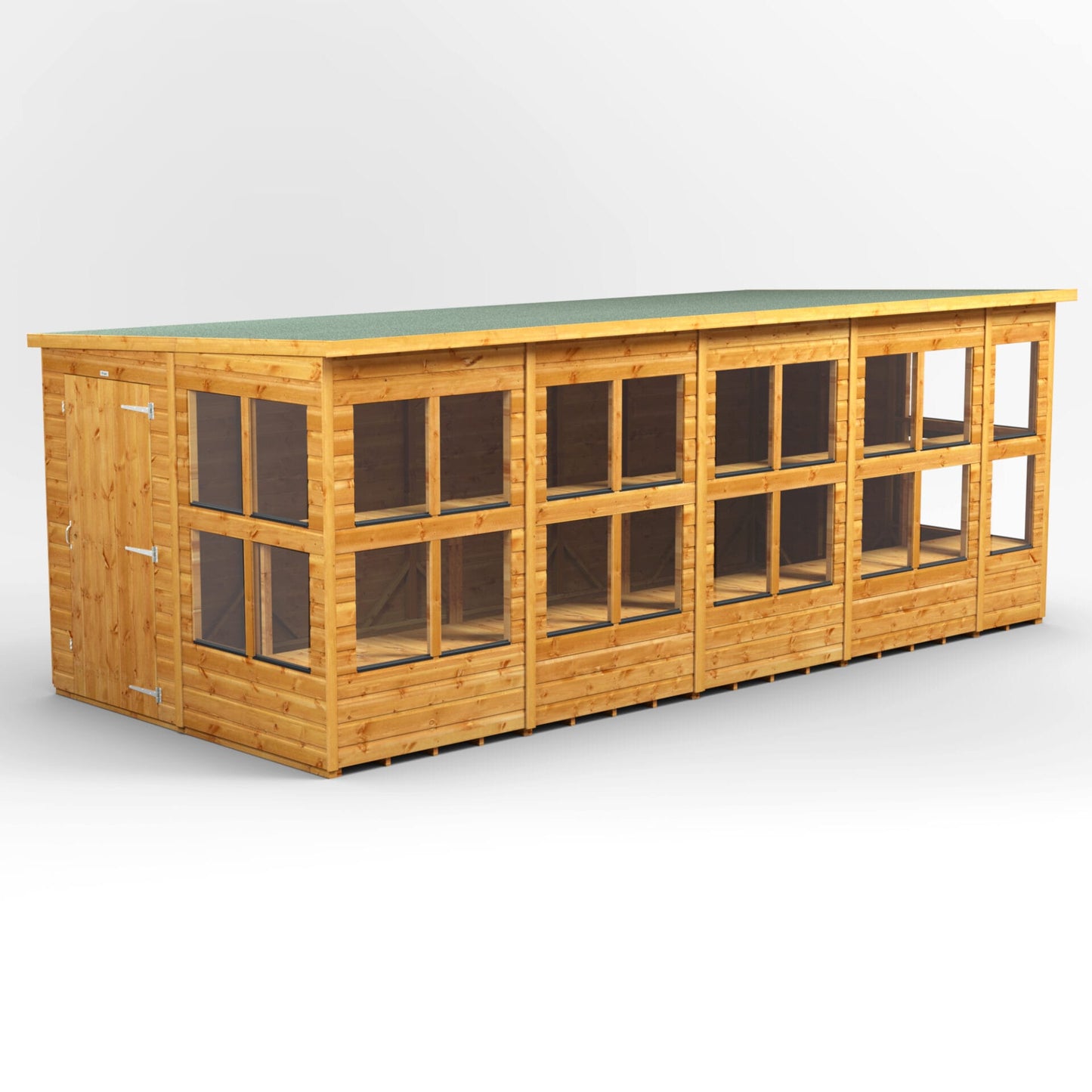 Holz-Gewächshaus mit Pultdach