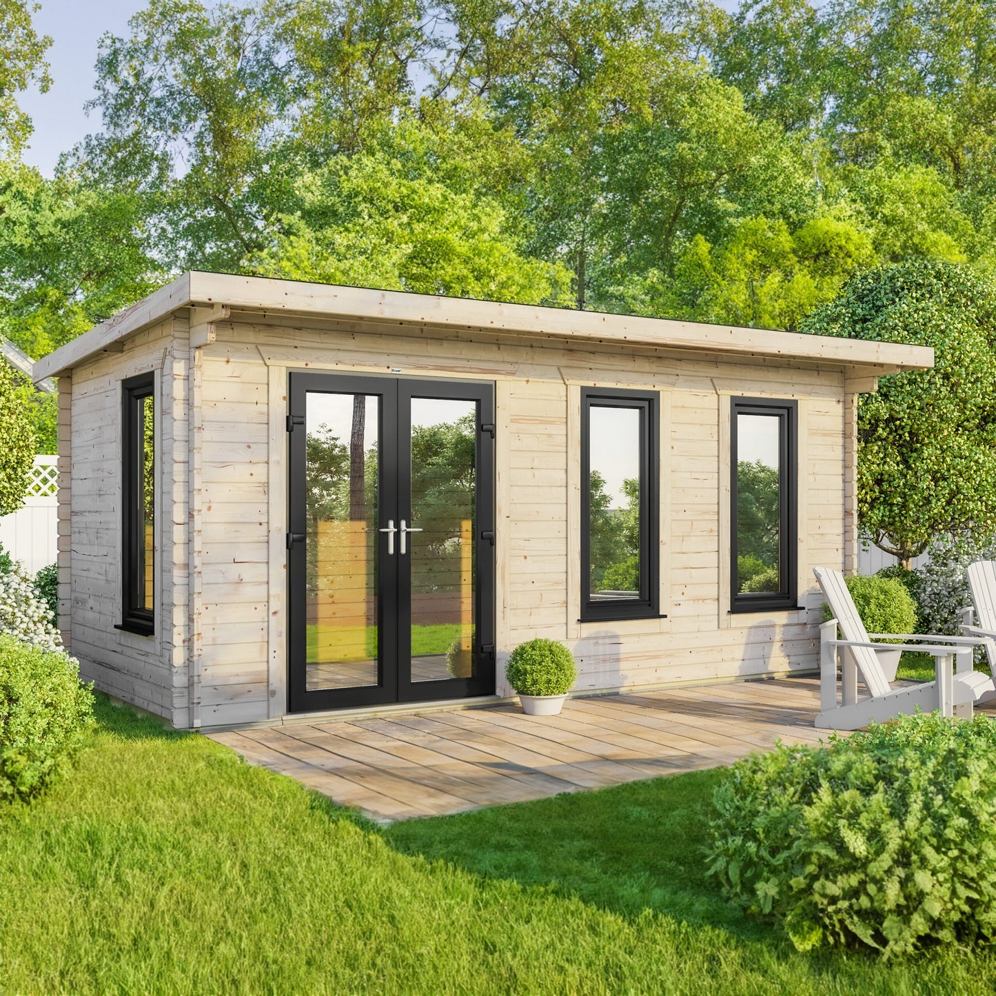 Pent Log Cabin