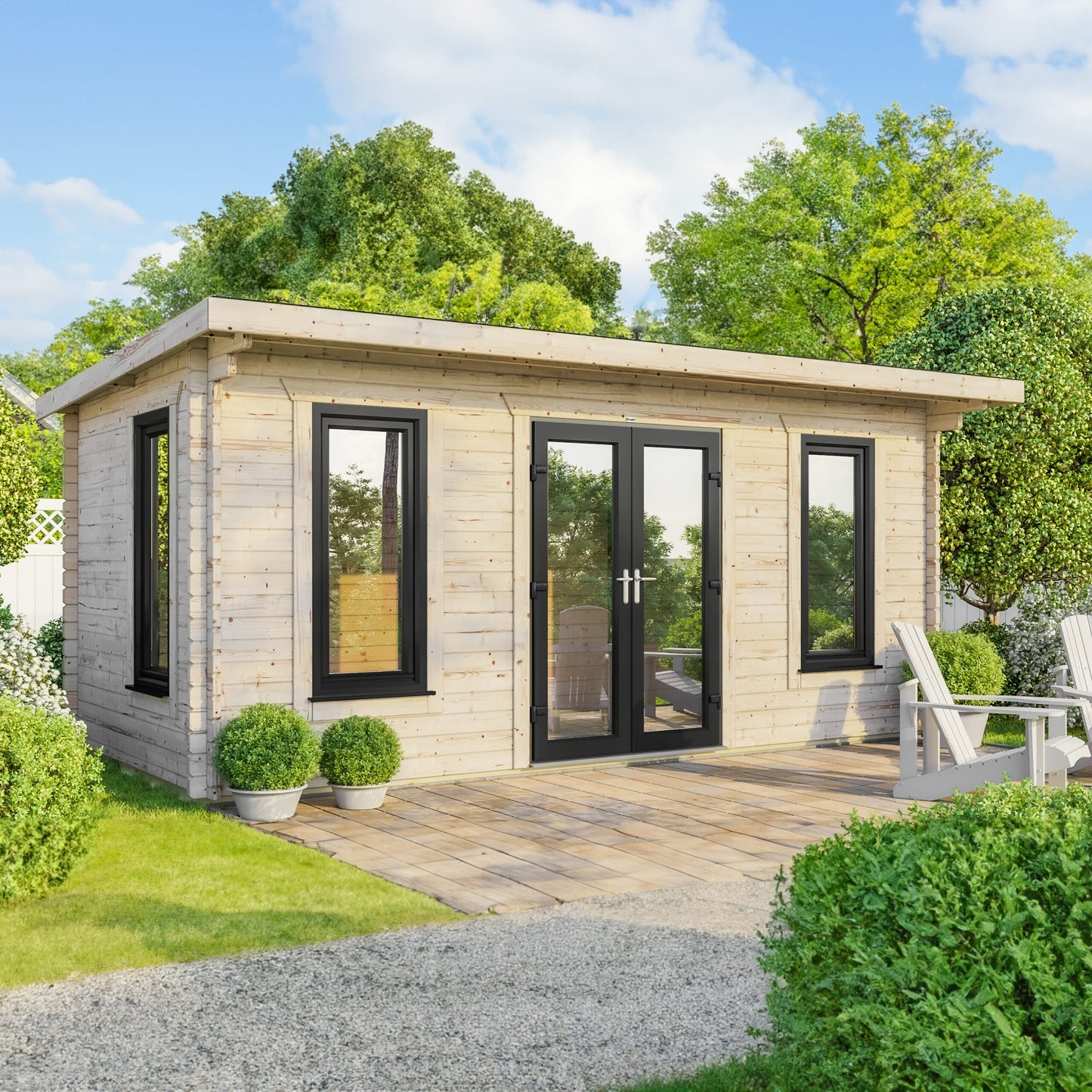 Pent Log Cabin