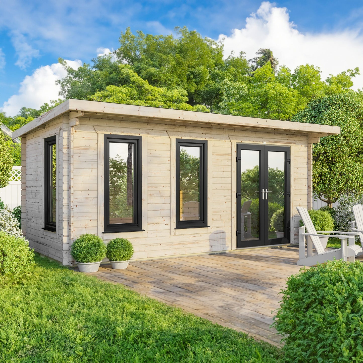 Pent Log Cabin