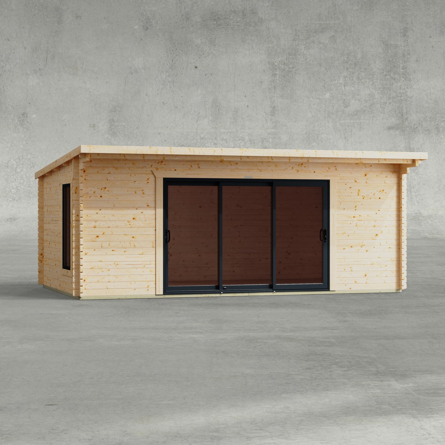 Pent Aluminium Log Cabin