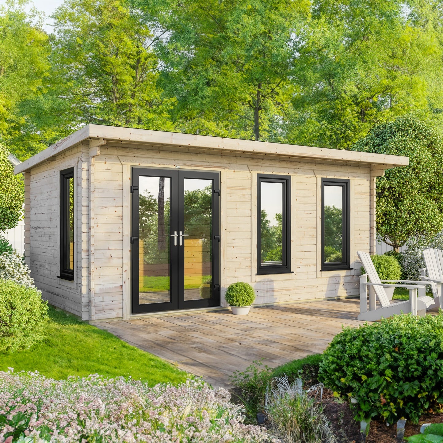 Pent Log Cabin