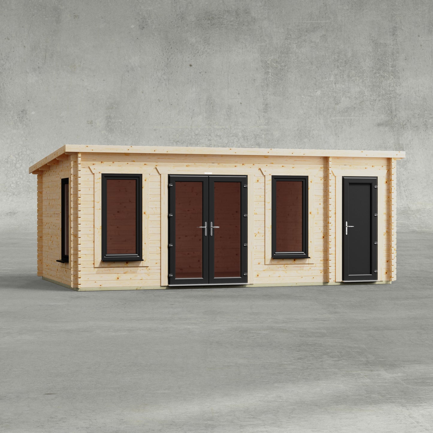 Pent Combi Log Cabin