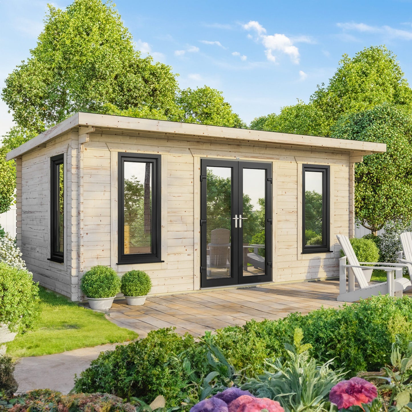 Pent Log Cabin