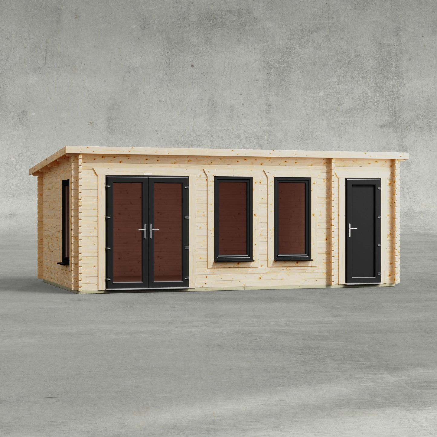 Pent Combi Log Cabin