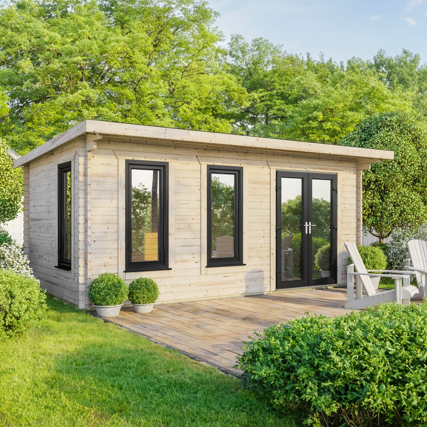 Pent Log Cabin