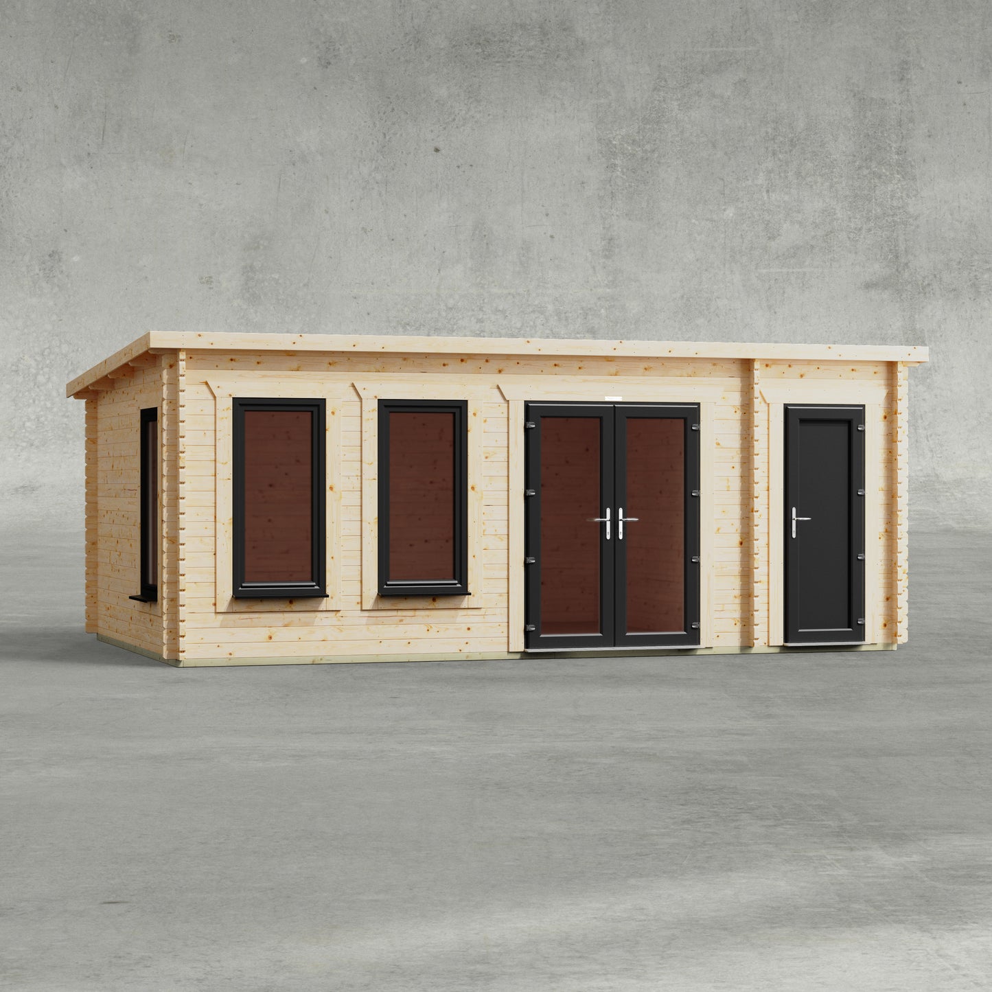 Pent Combi Log Cabin