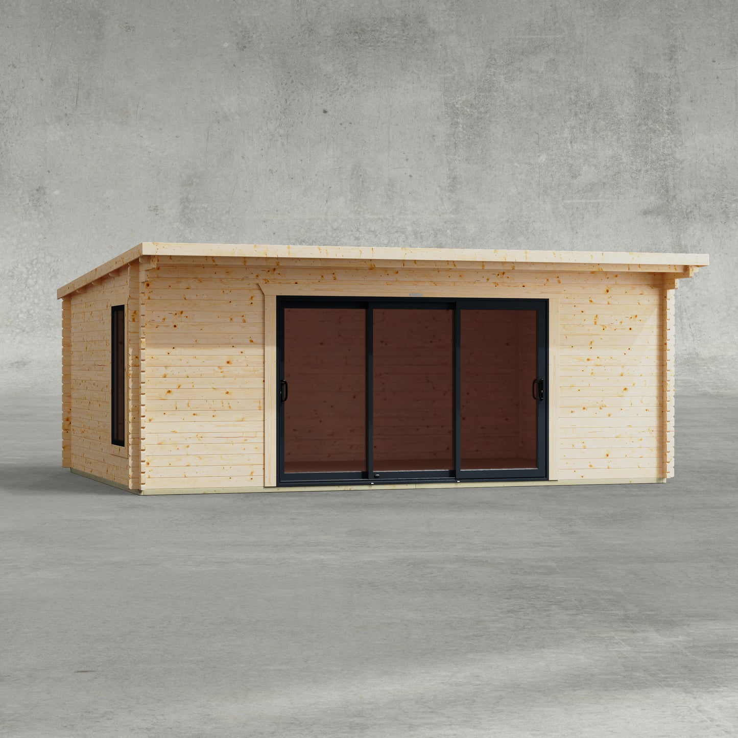 Pent Aluminium Log Cabin