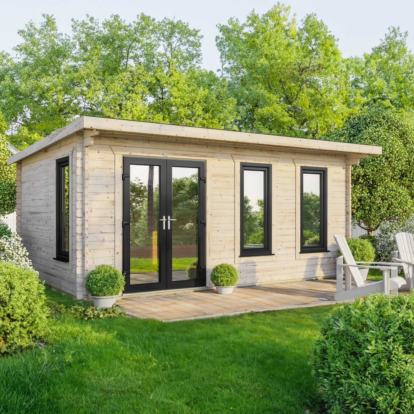 Pent Log Cabin
