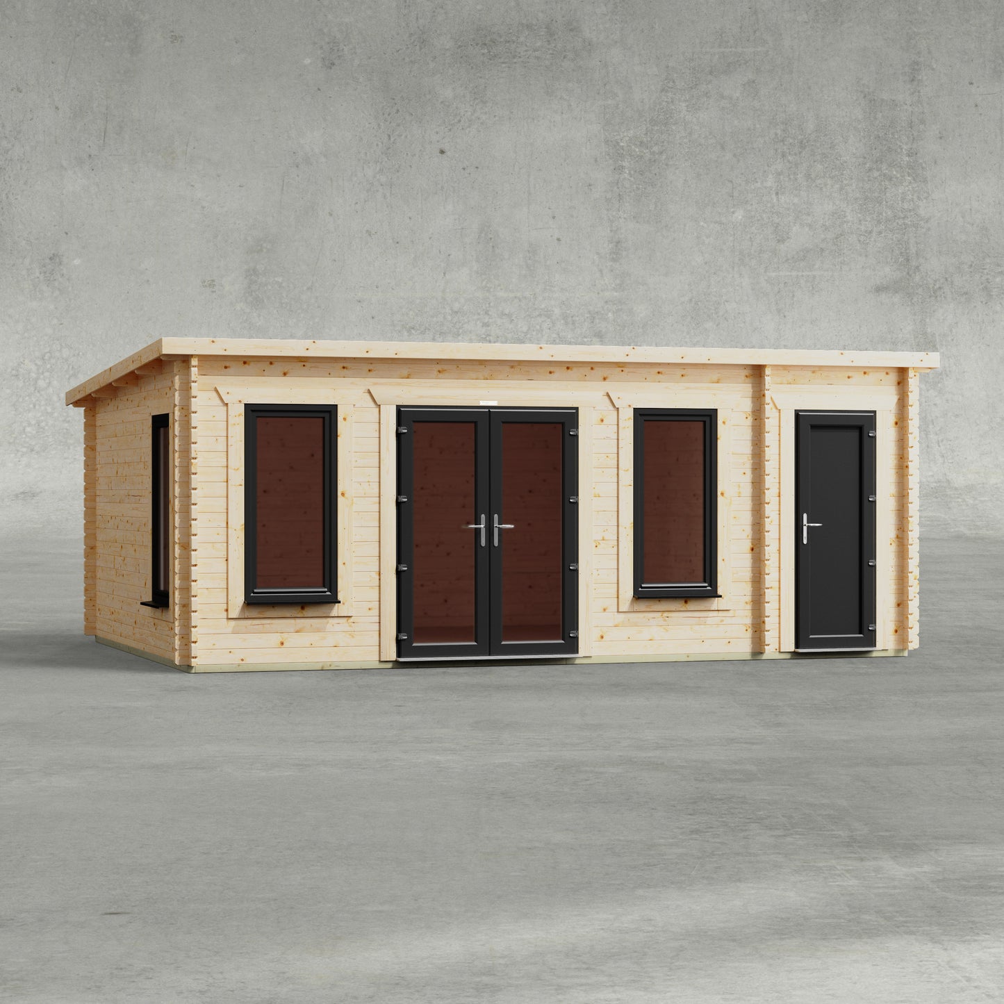 Pent Combi Log Cabin