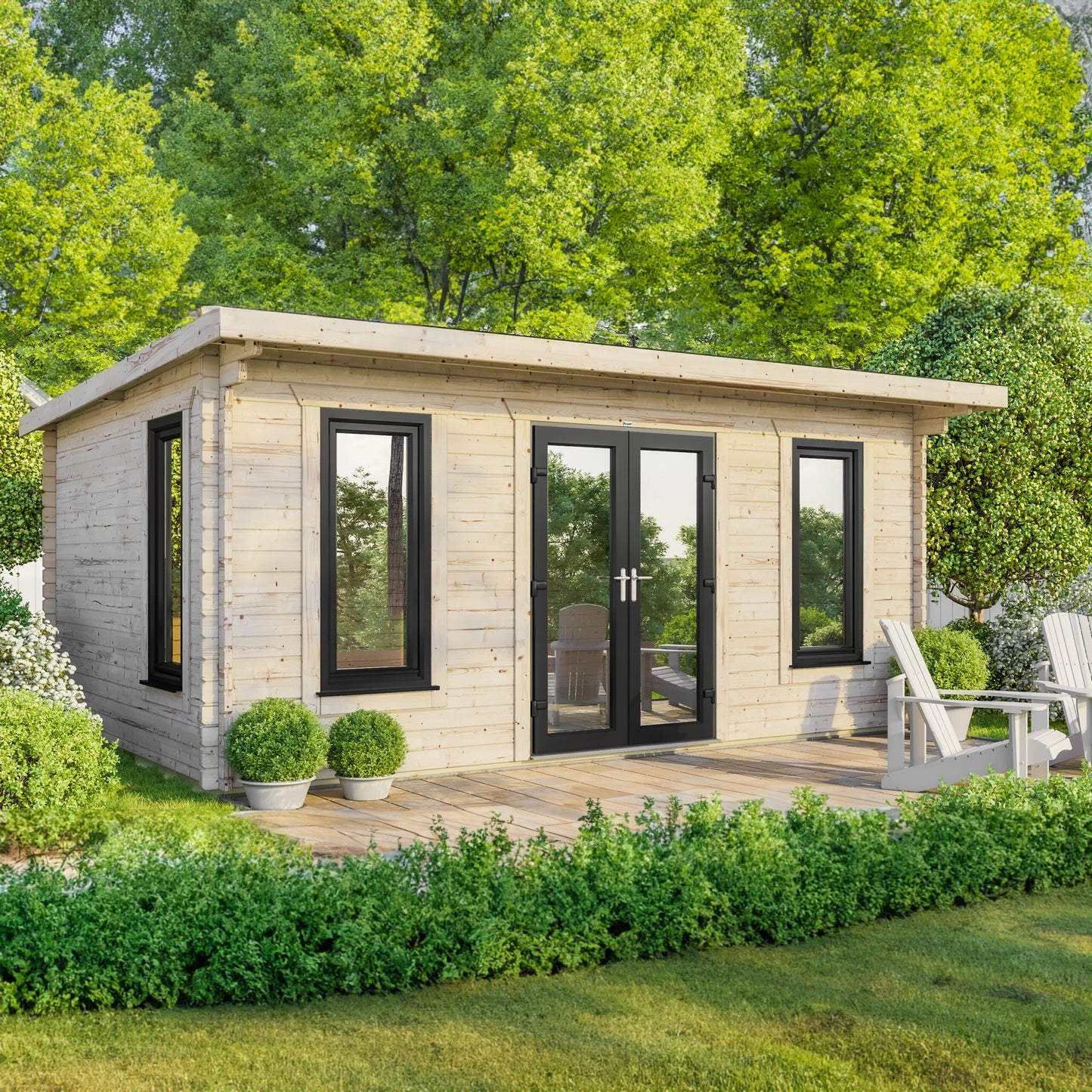 Pent Log Cabin