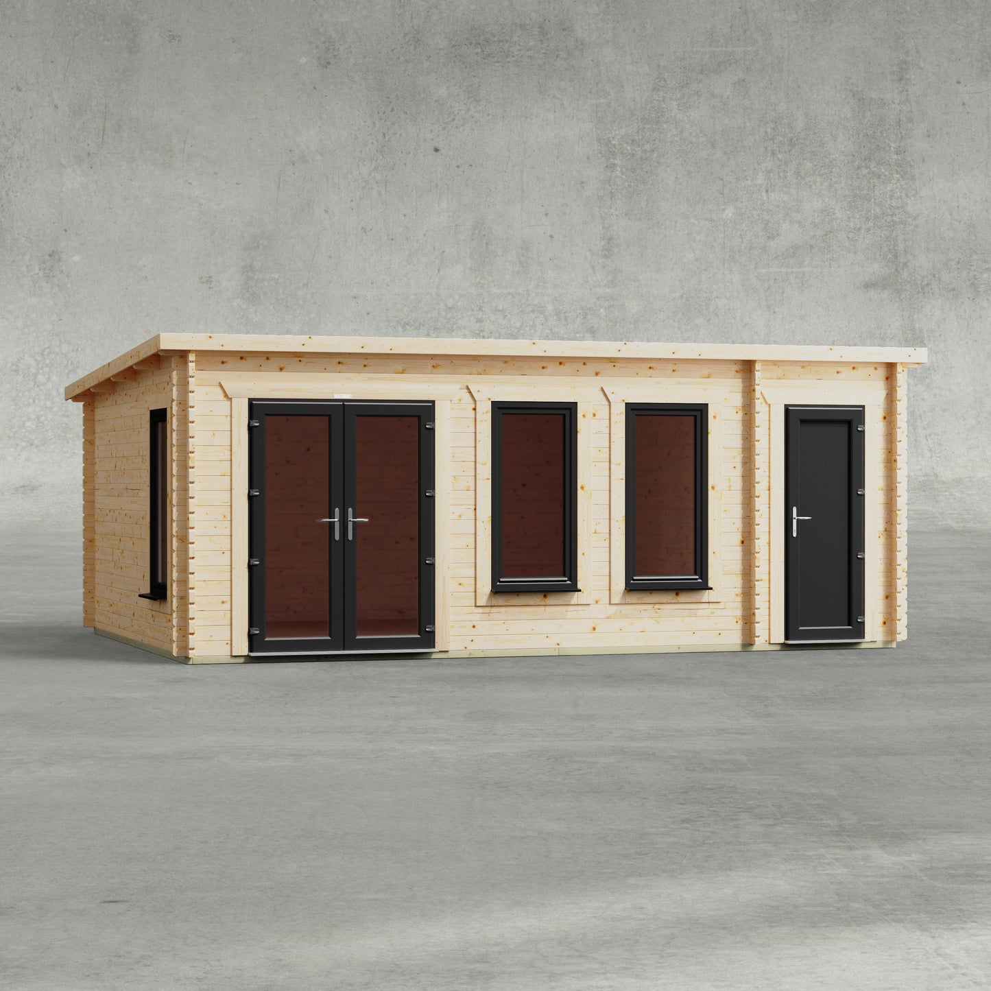 Pent Combi Log Cabin