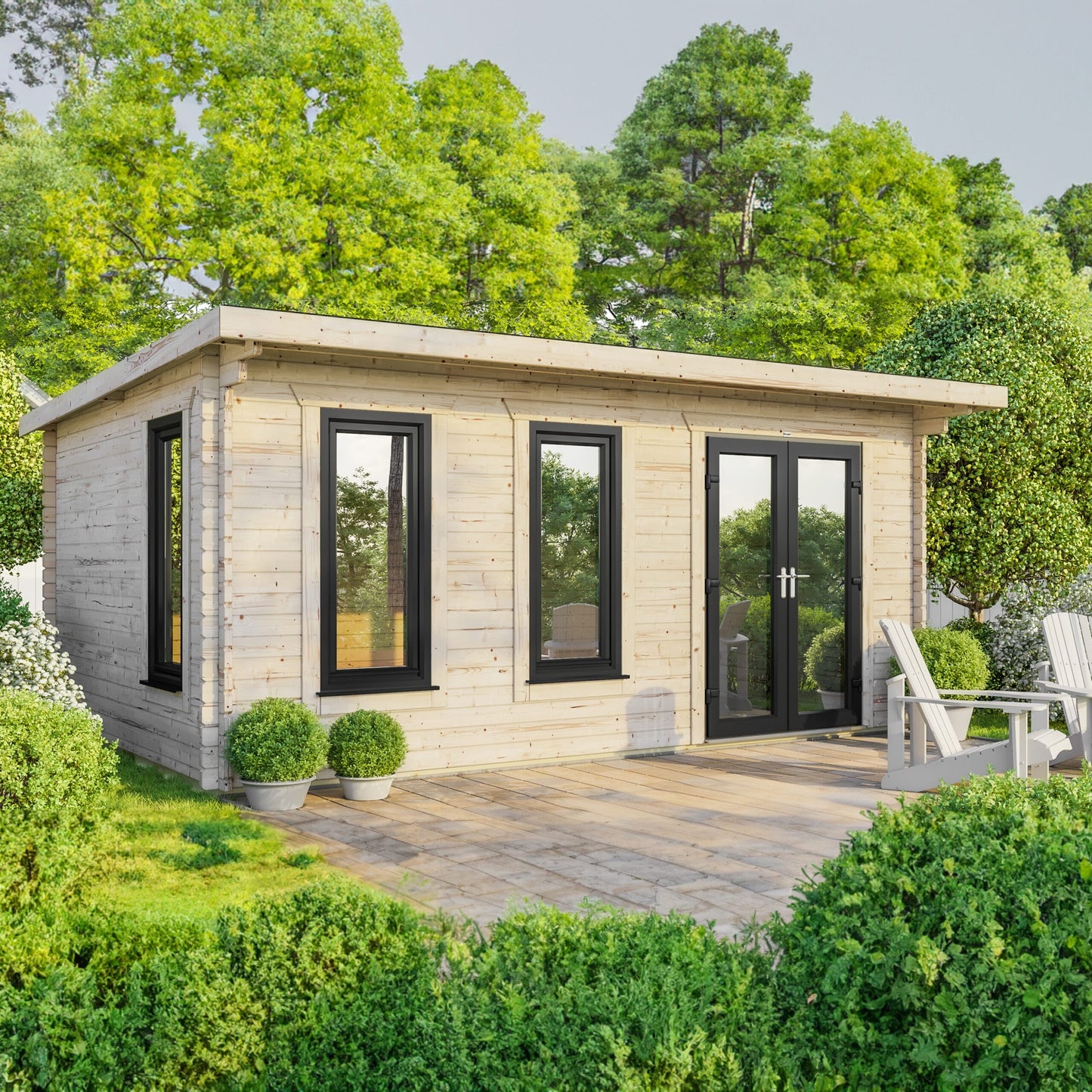 Pent Log Cabin