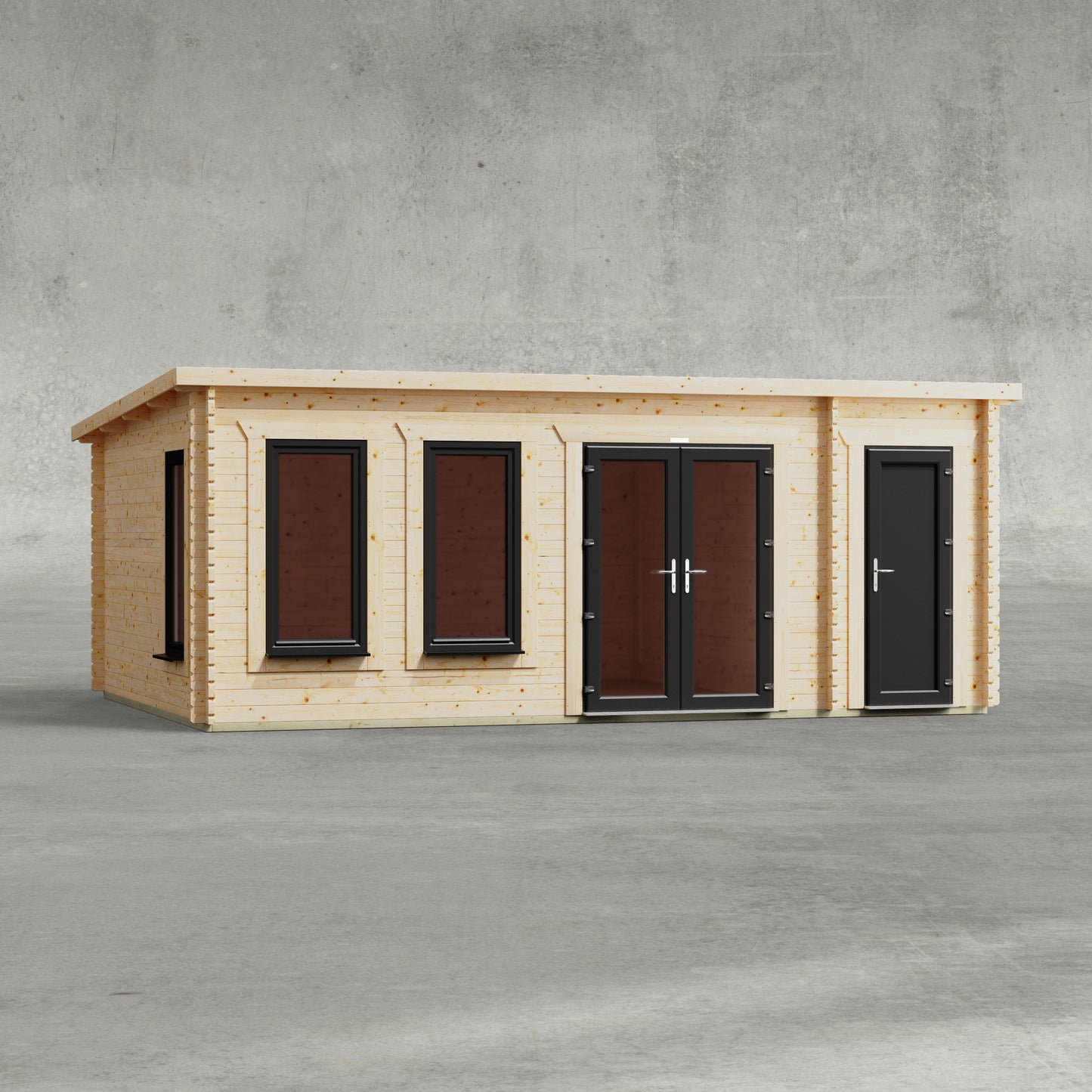 Pent Combi Log Cabin