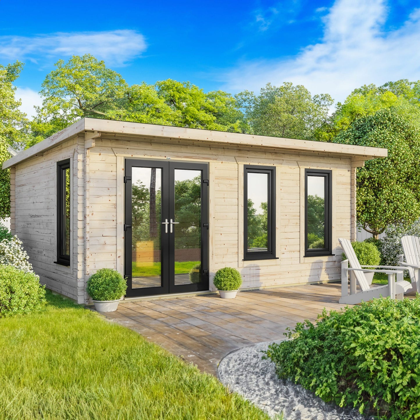 Pent Log Cabin