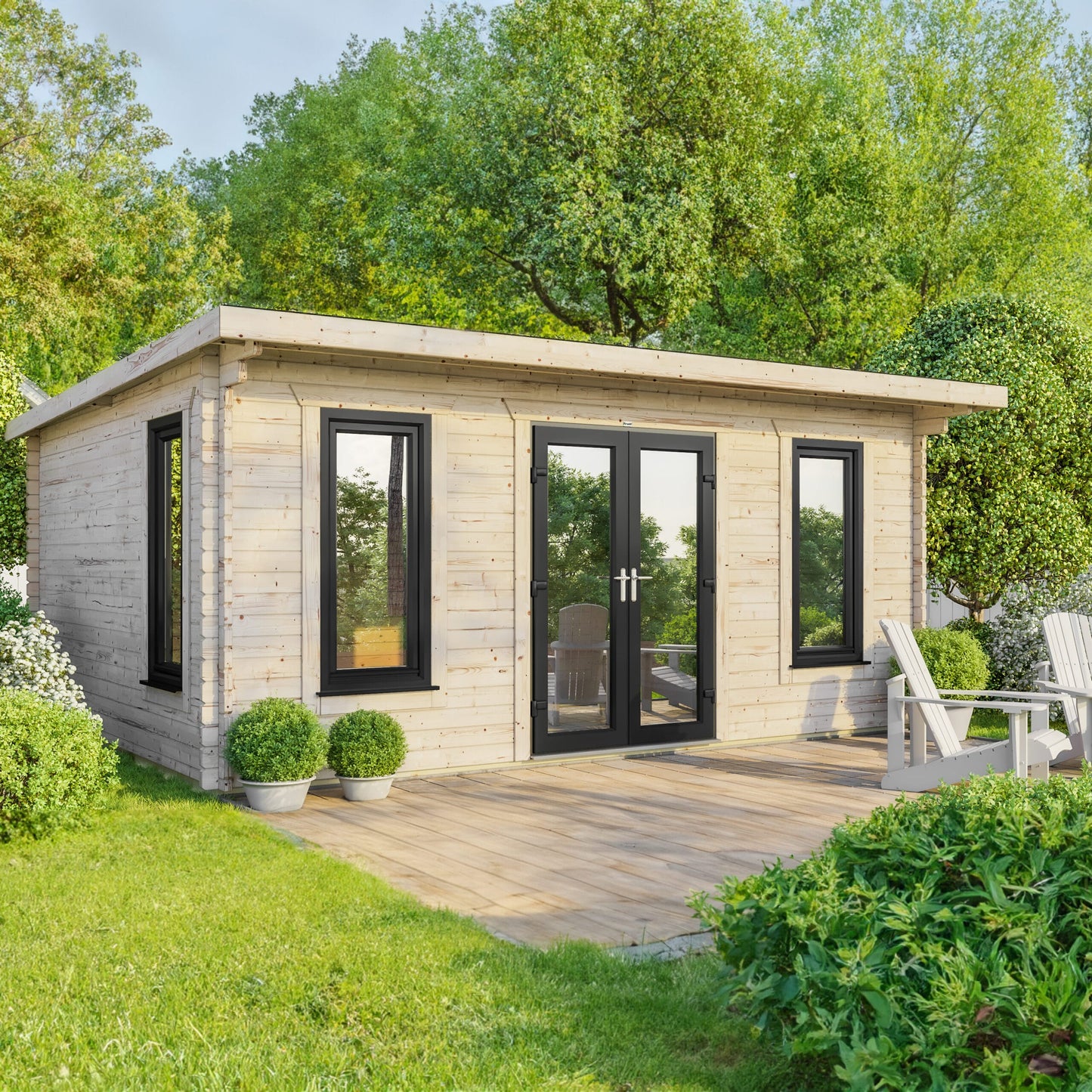Pent Log Cabin