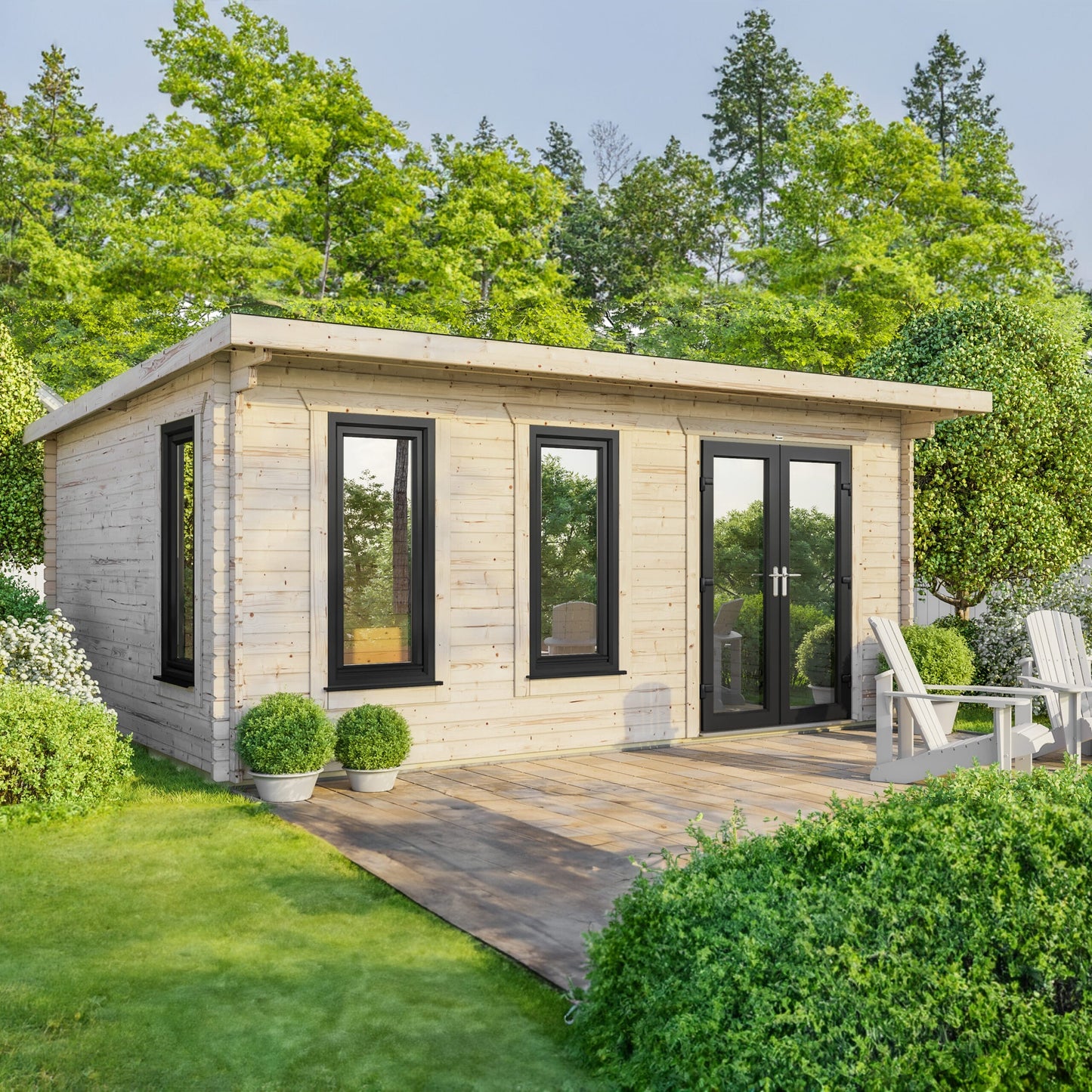 Pent Log Cabin