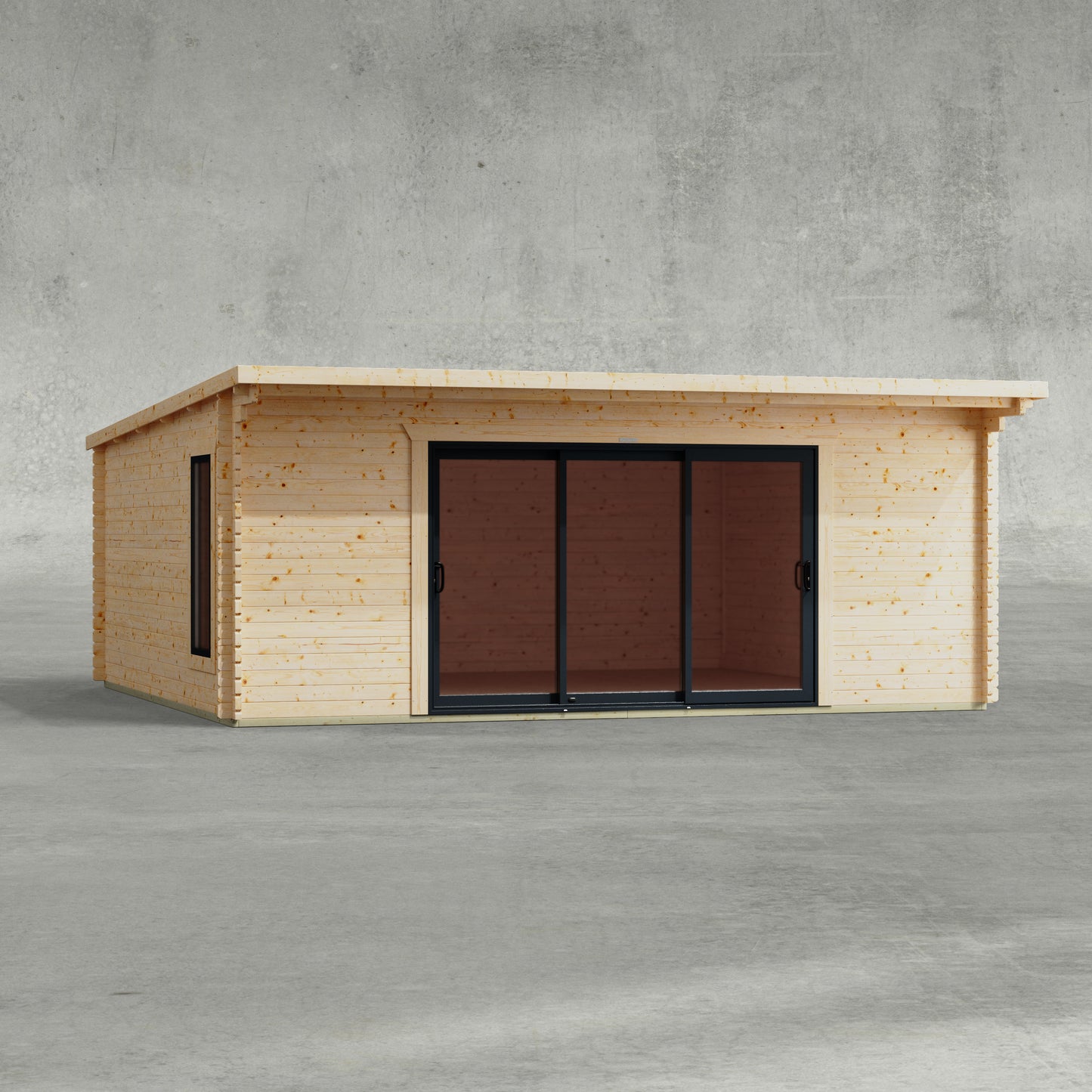 Pent Aluminium Log Cabin
