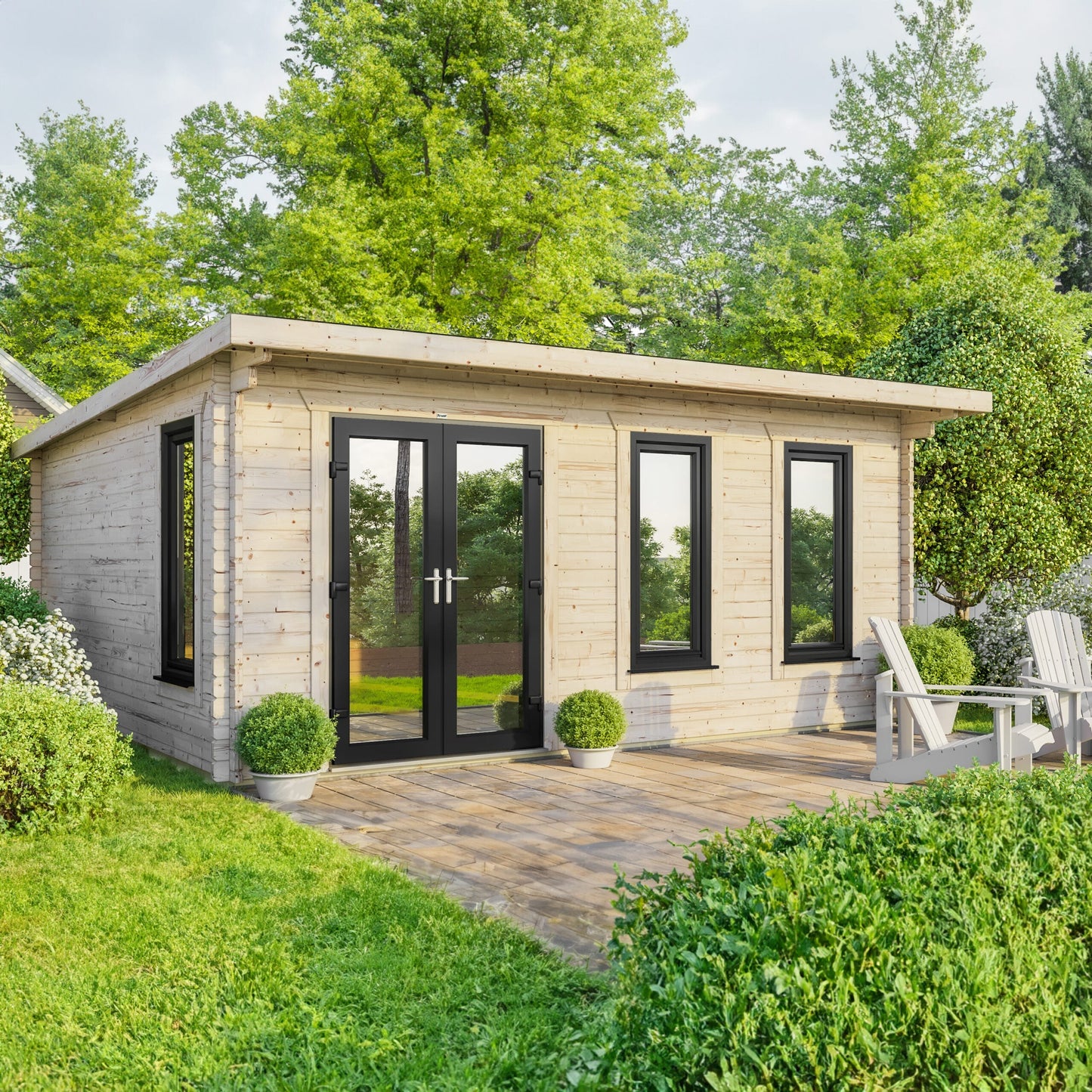 Pent Log Cabin