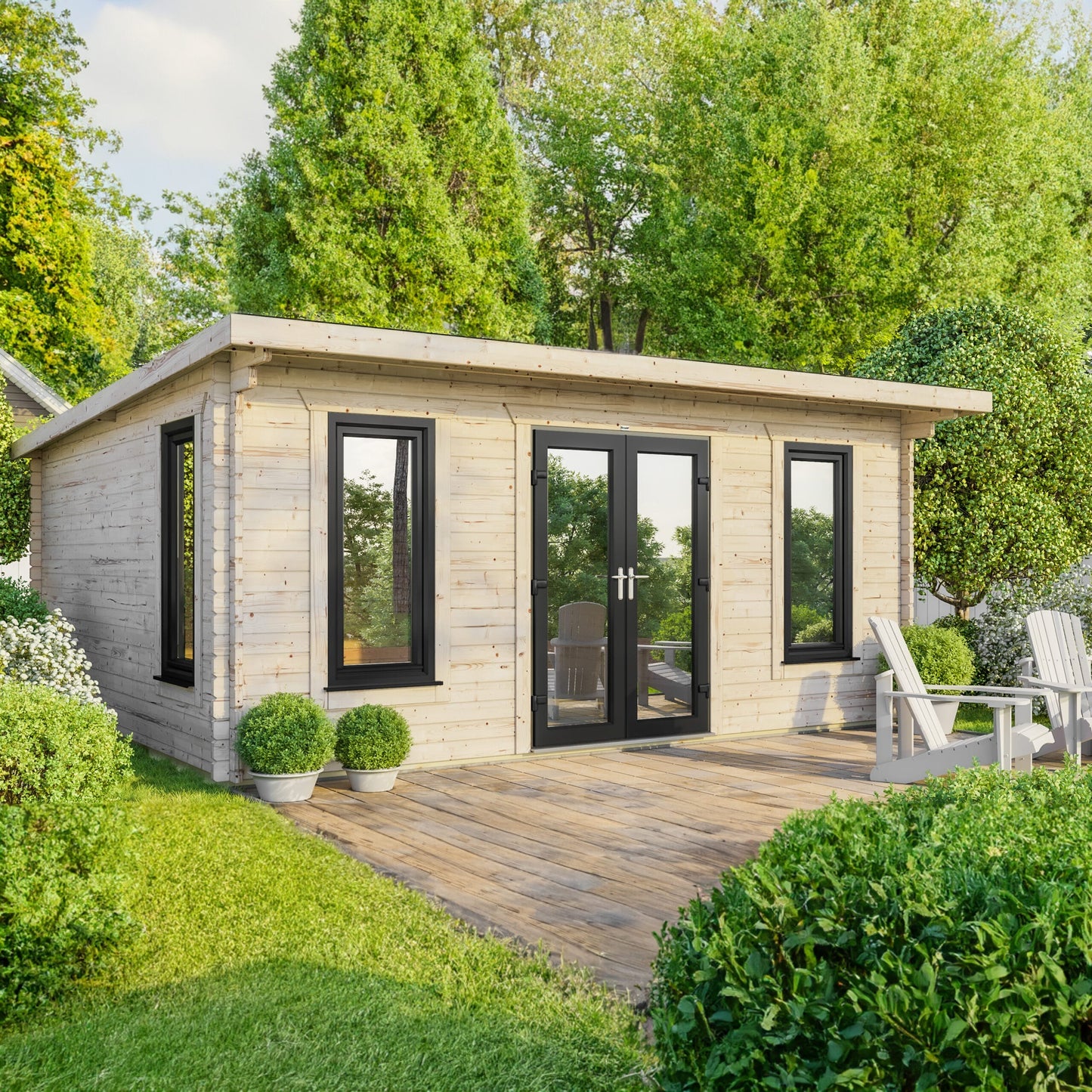 Pent Log Cabin